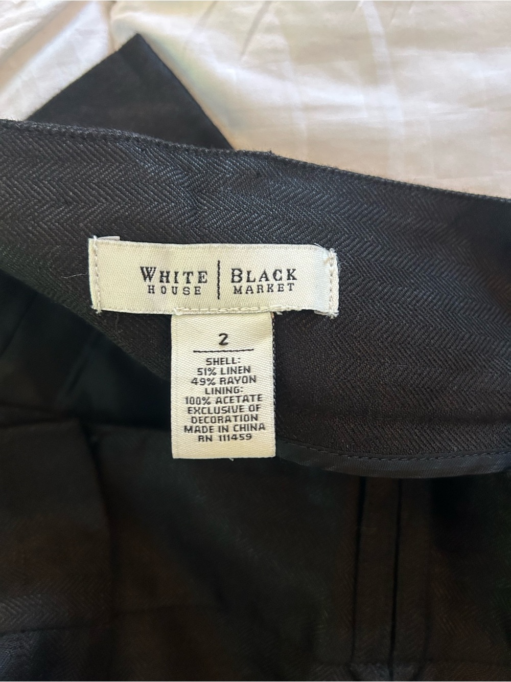 White House Black Market Black Tailored Wide leg Dress Trousers - Picture 13 of 13